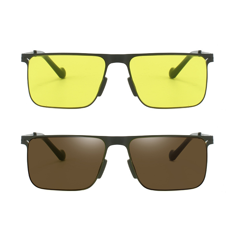 Stainless Steel Nylon Square Color Changing Glasses