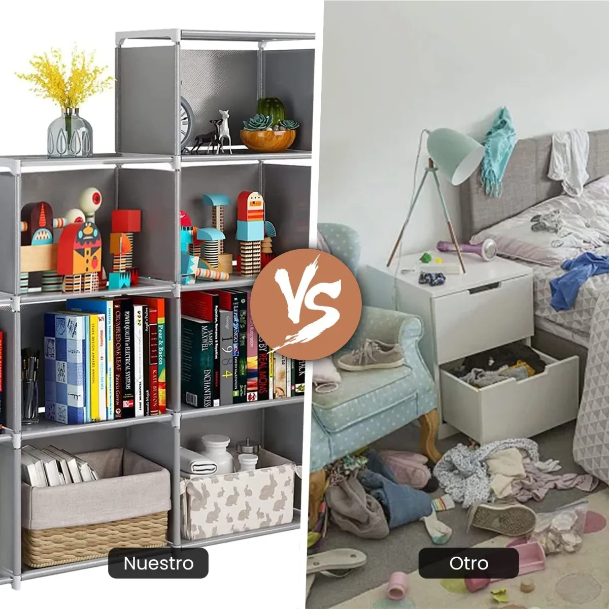 Estantería Multifuncional Estantería Cuatro Filas 9 Rejillas