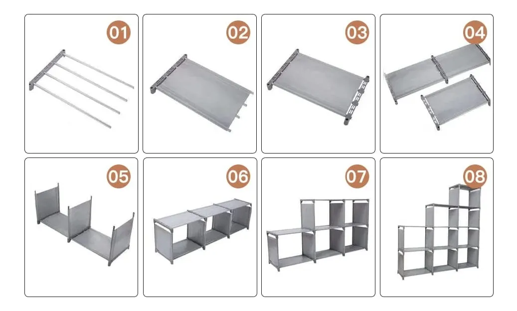 Estantería Multifuncional Estantería Cuatro Filas 9 Rejillas