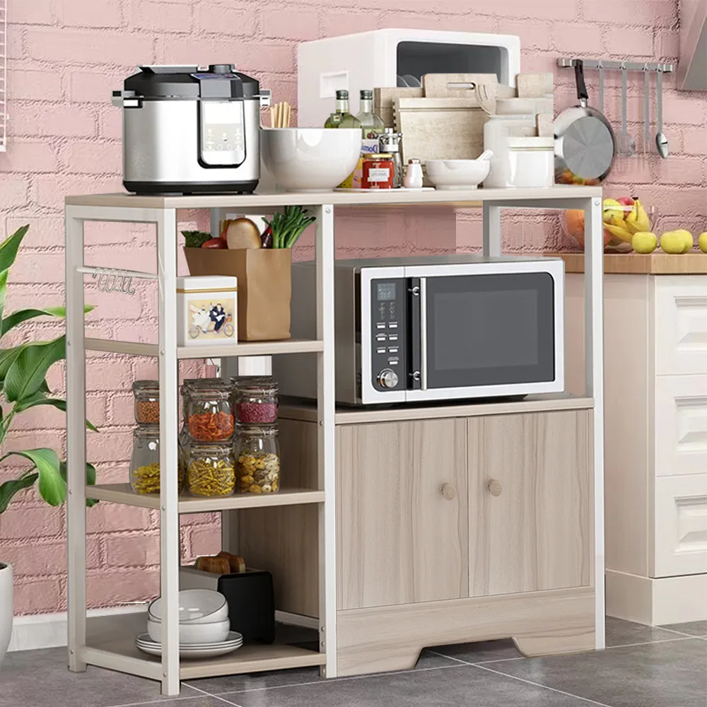 Estante Metalico Anaquel Organizador Hogar 3 Niveles Estante Alacena Organizador Cocina Gabinete Alamcenamiento Lafulaifu De Marco De Acero,organizador De Alacena Grano De Madera Microondas Modernas