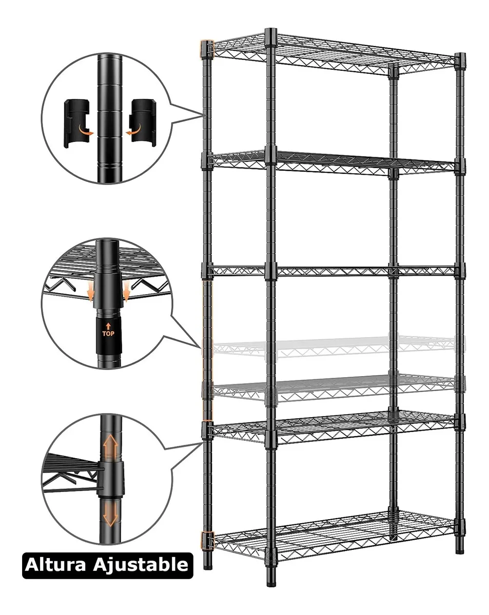 Estante Organizador Metálico De 5 Niveles De Cocina Baño