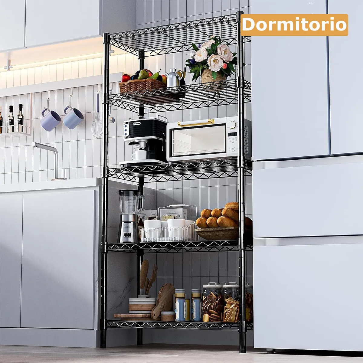 Estante Organizador Metálico De 5 Niveles De Cocina Baño
