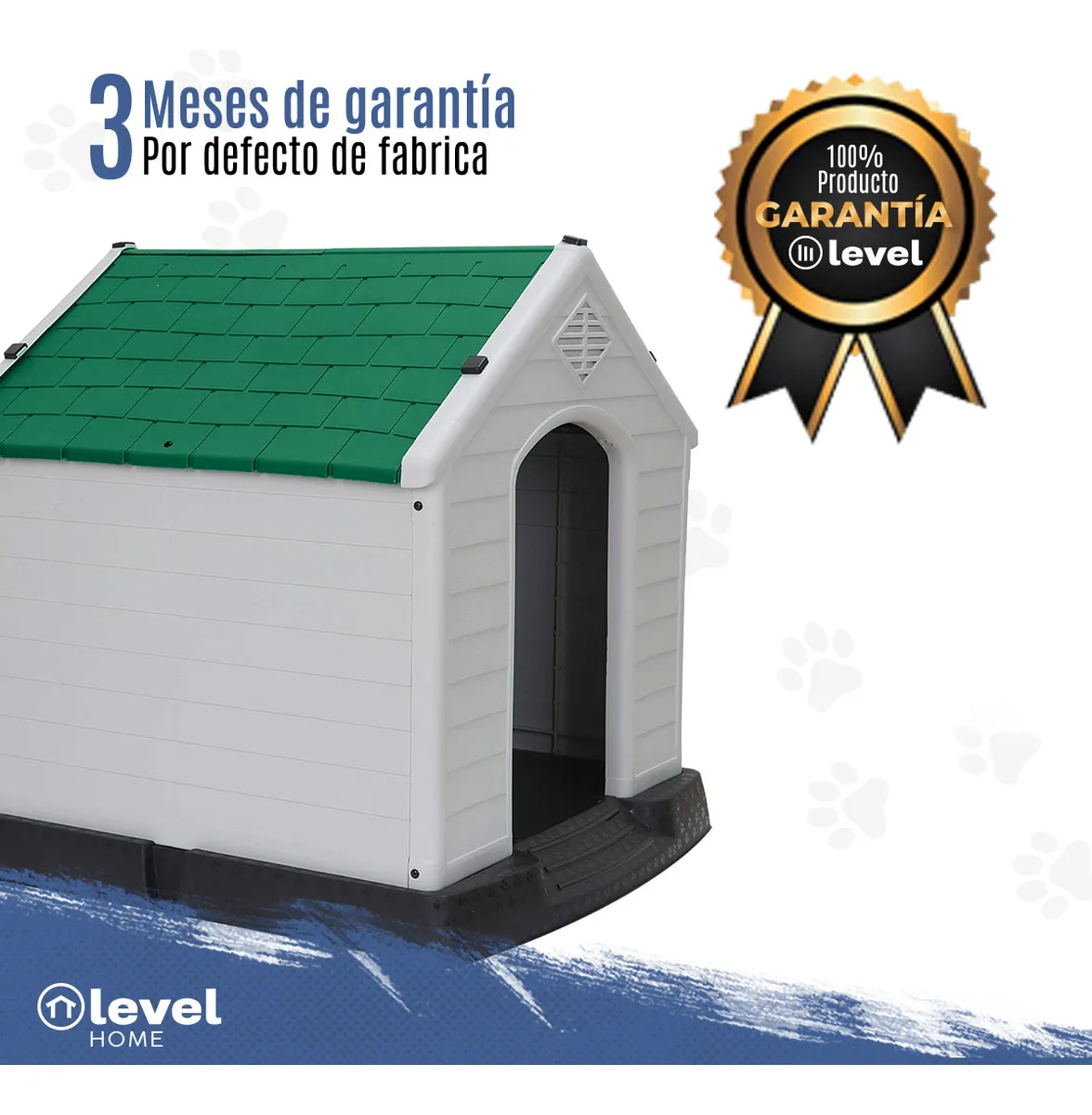 Casa De Plástico Exterior Térmica Raza Extra Grande 110cm Color Verde