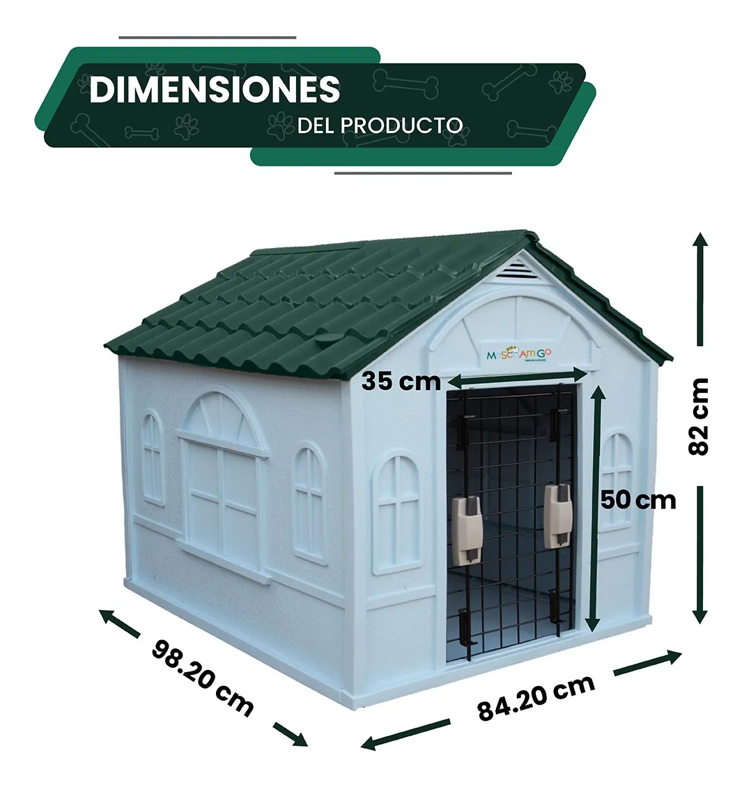 Casa Para Perro Razas Grandes Térmica Medidas 98x84x82cm