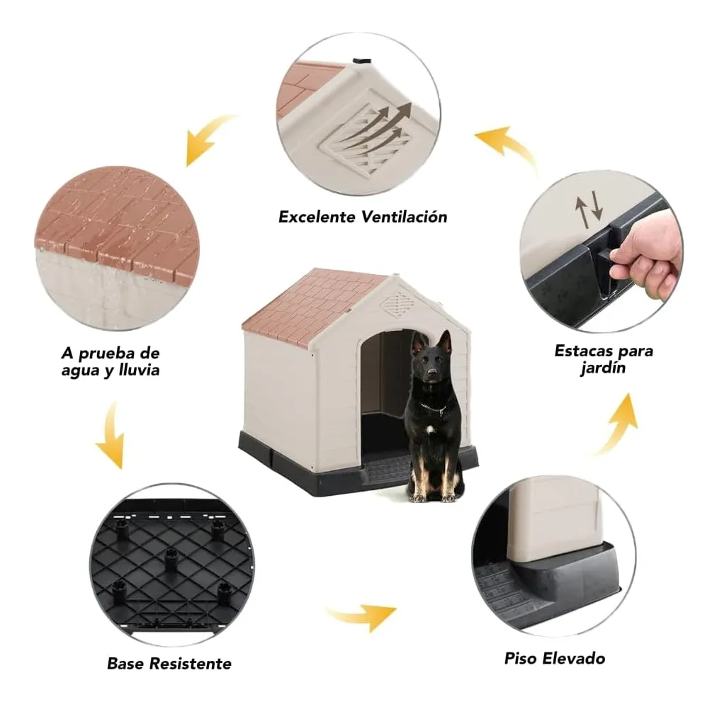 Q Perrón Big Breed Dog House - Raza Grande/mediana