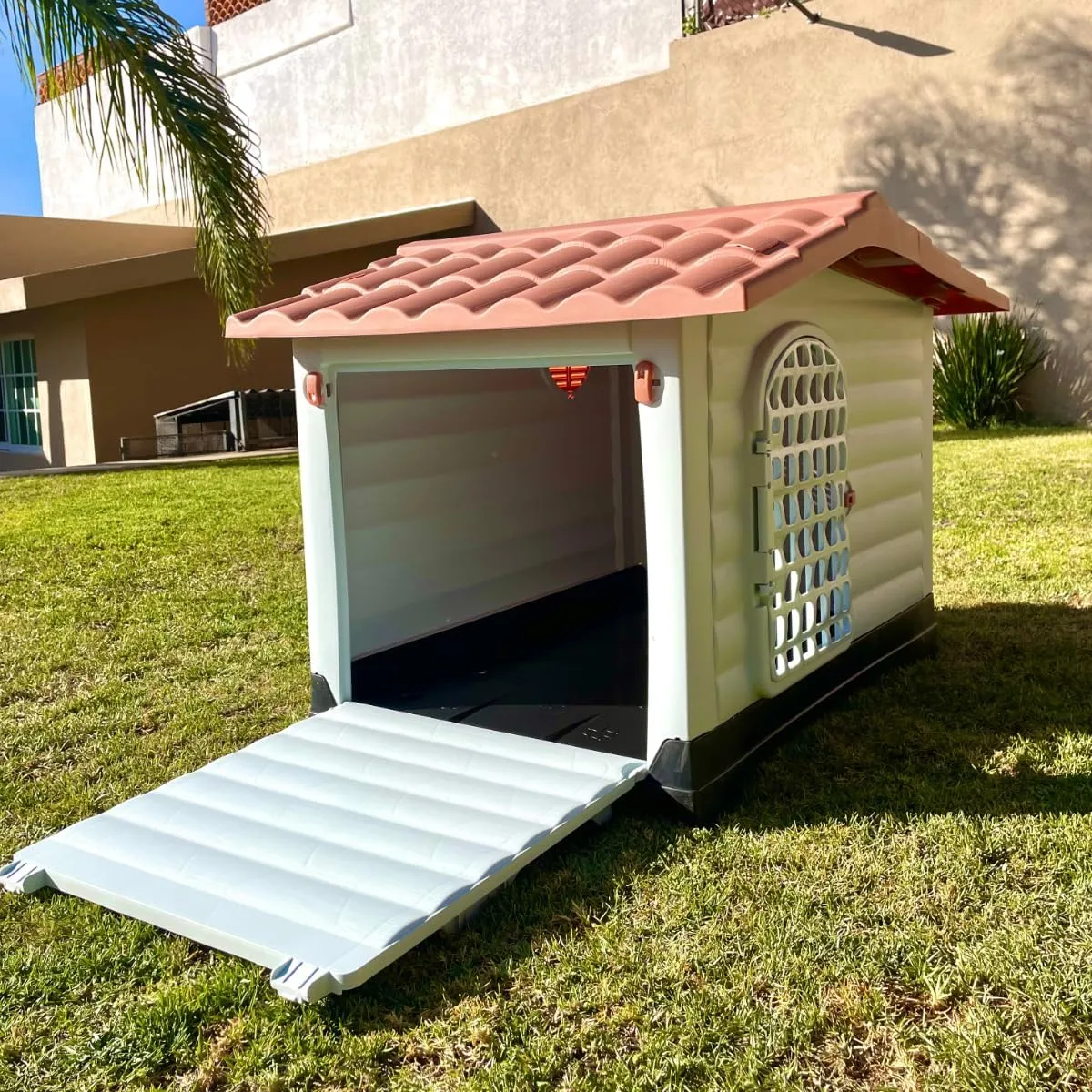 Casa De Perro Raza Grande De Exterior No + Frio,lluvia,calor