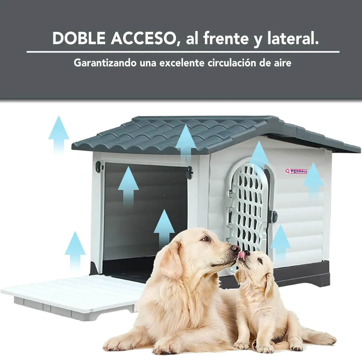 Casa De Perro Raza Grande De Exterior No + Frio,lluvia,calor