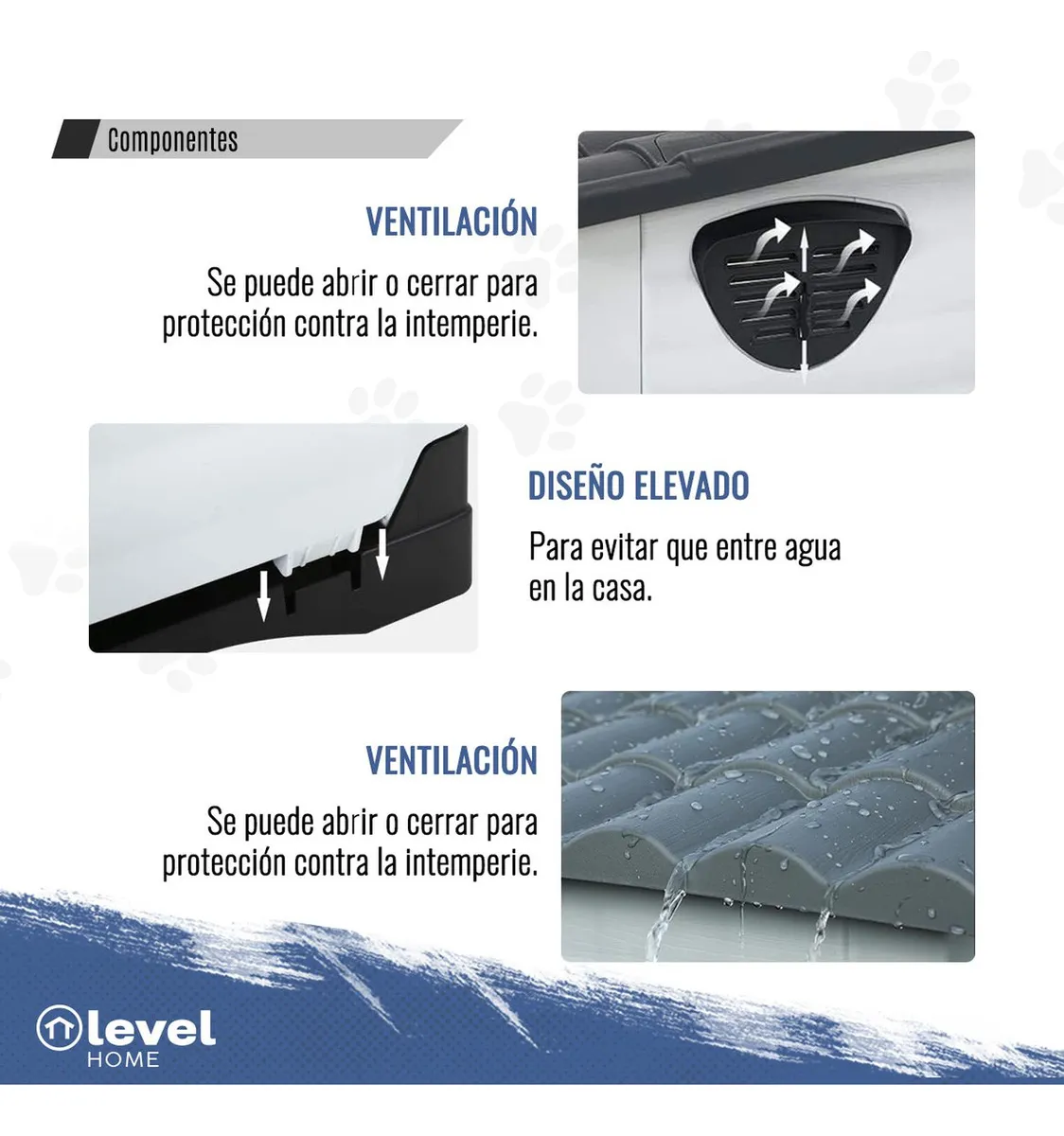 Casa Para Perro Raza Grande Térmica Interior/exterior 111cm Color Gris Oscuro