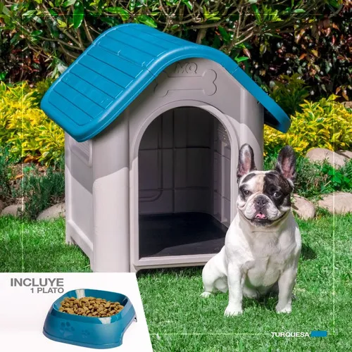 Casa De Perro Mediana Grande Large Breed Dog Mq Color Turquesa
