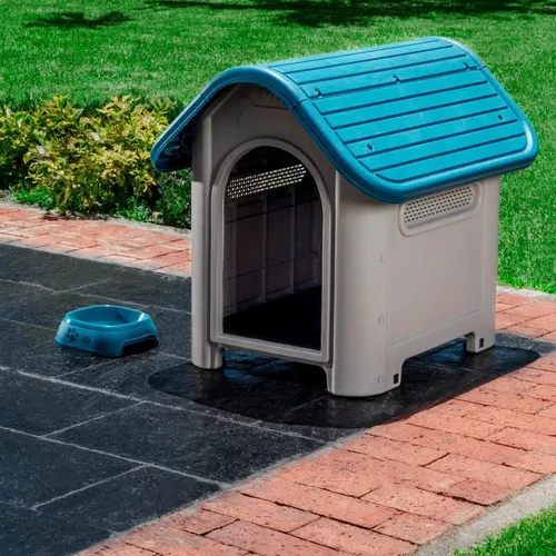 Casa De Perro Mediana Grande Large Breed Dog Mq Color Turquesa