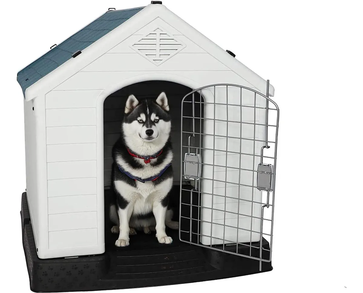 Casa Para Perros Raza G R A N D E Con Puerta Q Perrón +de 1m