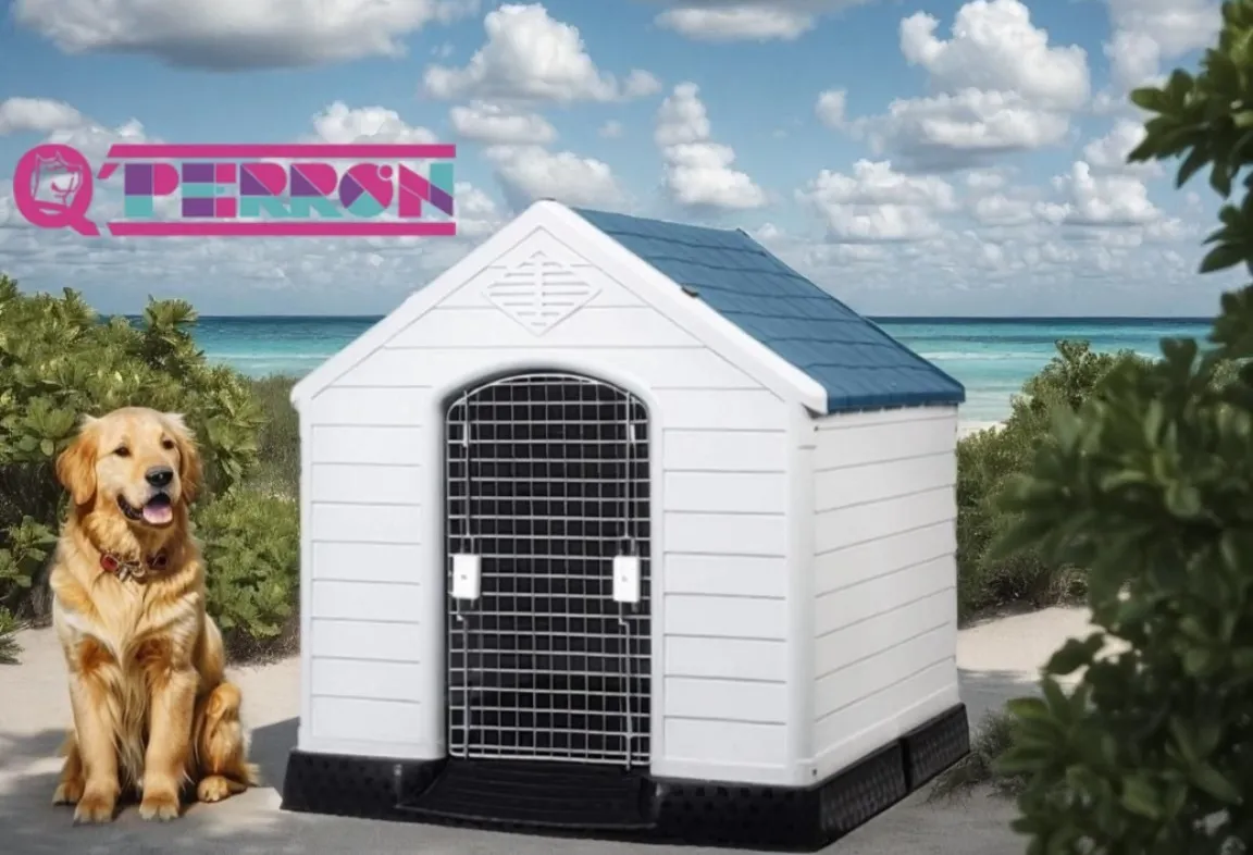 Casa Para Perros Raza G R A N D E Con Puerta Q Perrón +de 1m