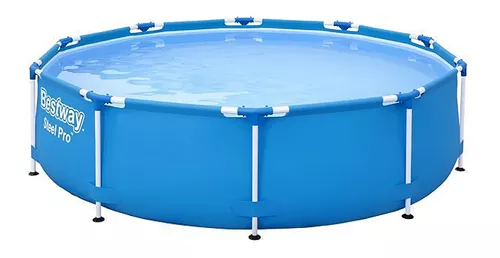 Alberca Piscina Estructural Circular Steel Pro 305cm Bestway Color Azul-gorro de natación