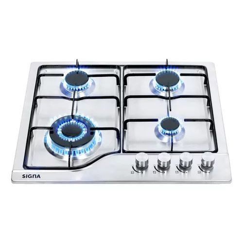 Parrilla Estufa Empotrable 4 Quemadores Gas Acero Inoxidable