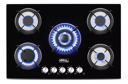 Combo Parrilla y Campana Slim 80 cm Negro Arol - Parrilla P-CN5Q77 y Campana CSL-80BL