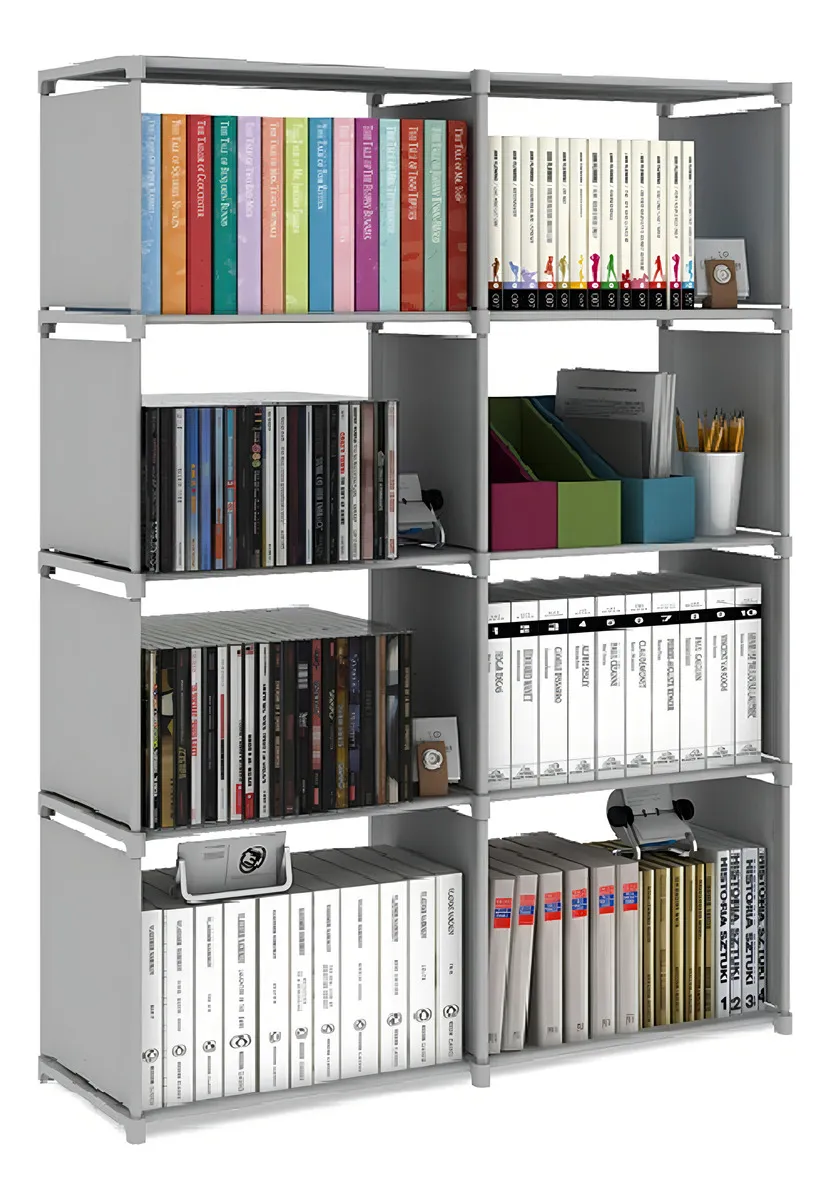 Librero organizador Adilier A01 estante cubo rosa 80cm x 125cm x 27cm 3cm de espesor soporta hasta 20kg repisas flotantes