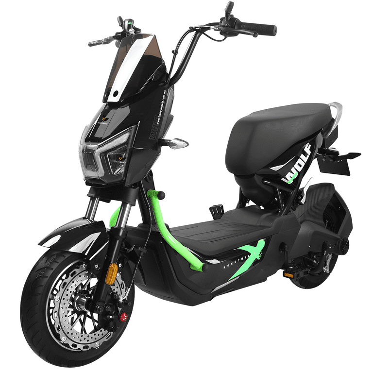 Motobici eléctrica Honey Whale ZL Negro/Verde HONEY WHALE ZL