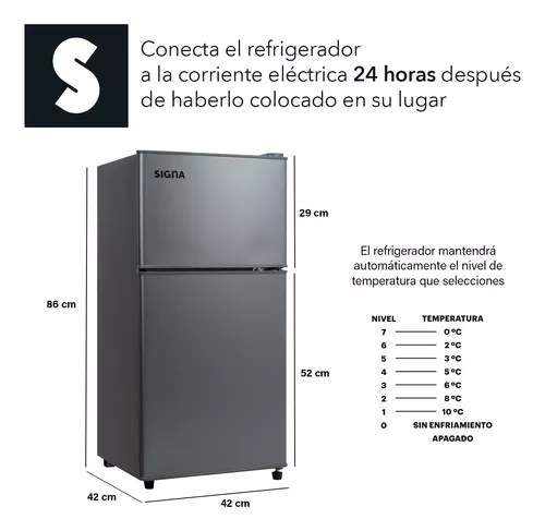 Refrigerador Frigobar Congelador 2 Puertas 86l 3 Pies 127v