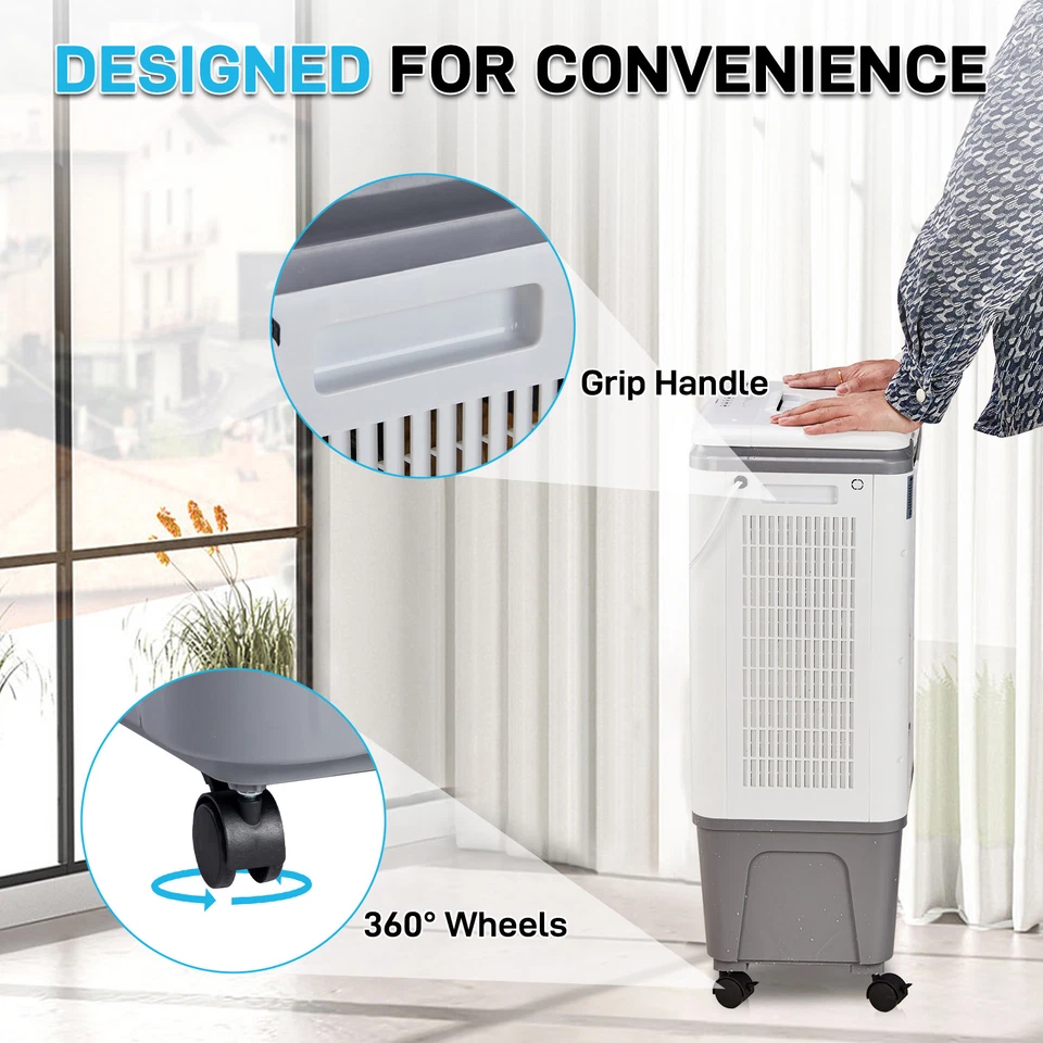 Aire acondicionado portátil 20L 3 en 1, enfriador de aire evaporativo/humidificador/refrigeración