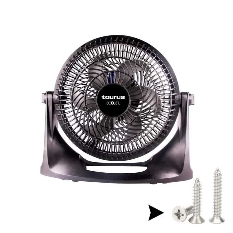 Ventilador Mesa Y Pared Taurus Oasis 10 Pul. Gran Flujo Cantidad de aspas 6 Color de la estructura Negro Diámetro 26 cm Material de las aspas Plástico-clavo