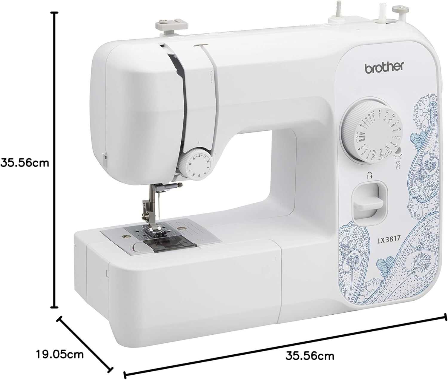 Brother RLX3817 - Máquina de Coser de 17 Puntos, Color Blanco 