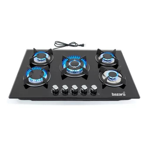 Parrilla A Gas Premium Nube 5 Quemadores Negra