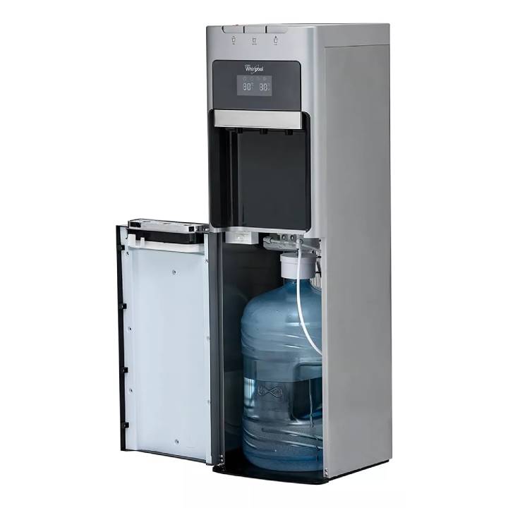 Dispensador De Agua Whirlpool Wk5915bd Enfriador Garrafon Oculto Despachador 3 Llaves Fria Caliente Templada 19l Gris Electrico 110v