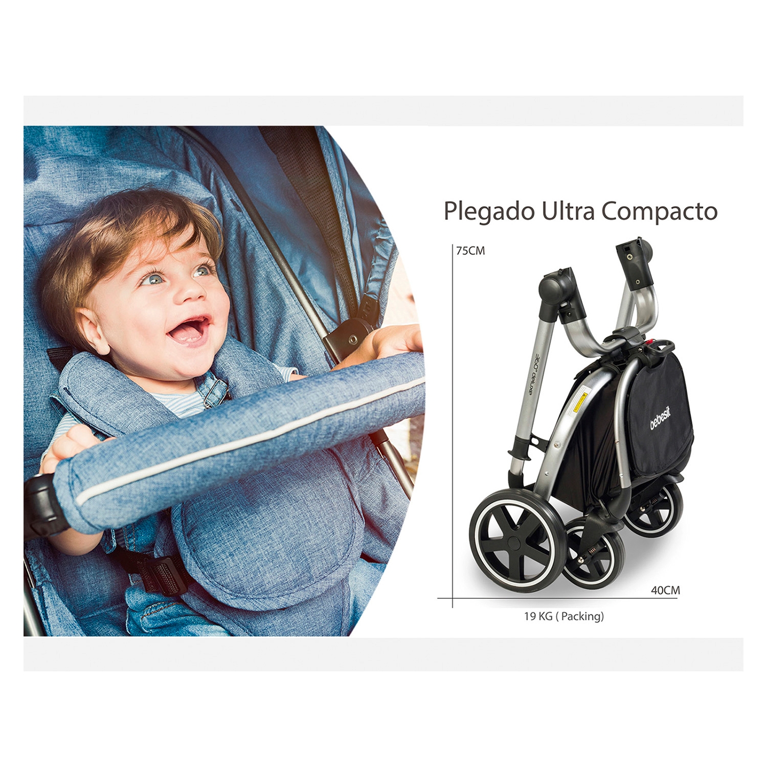 Coche Cuna Travel System Deluxe 360° Bebesit