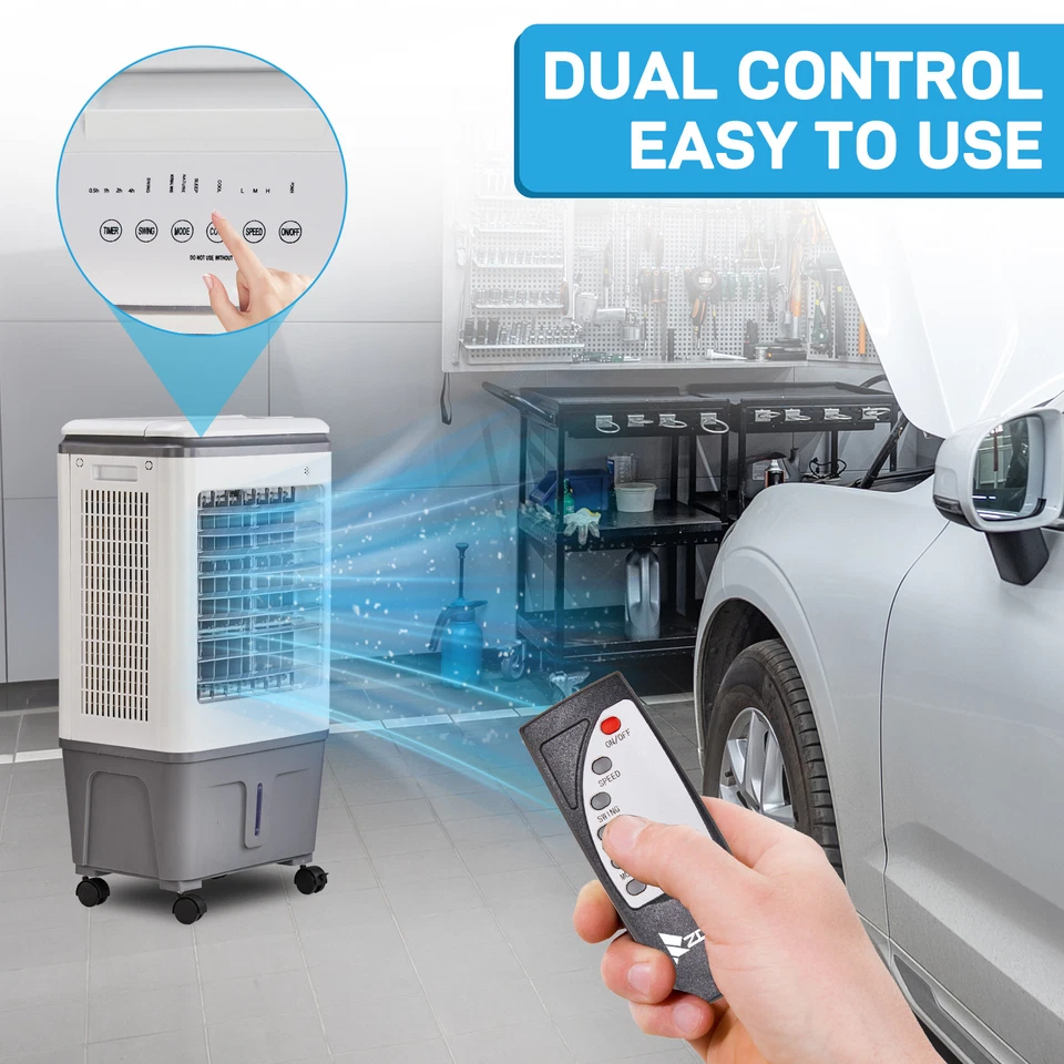 Aire acondicionado portátil 20L 3 en 1, enfriador de aire evaporativo/humidificador/refrigeración