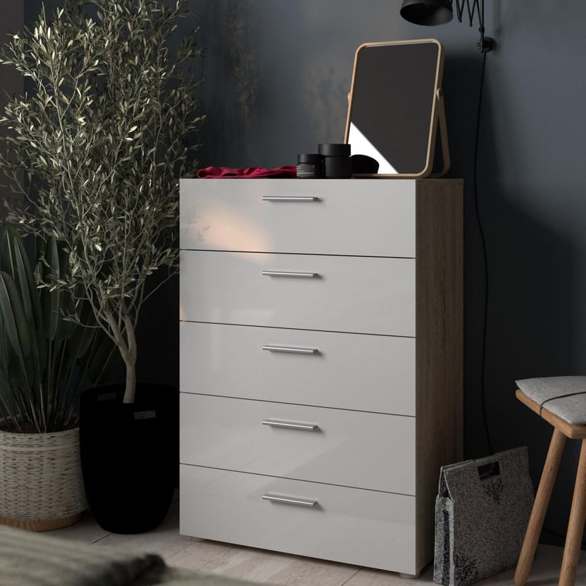 Cómoda 5 cajones blanco Pepe