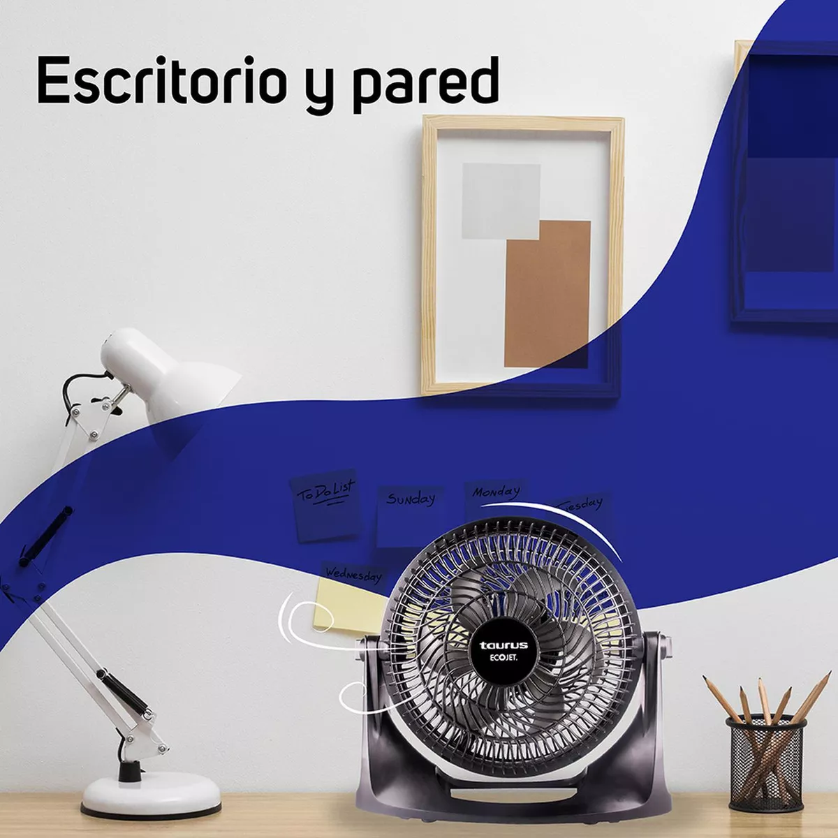 Ventilador Mesa Y Pared Taurus Oasis 10 Pul. Gran Flujo Cantidad de aspas 6 Color de la estructura Negro Diámetro 26 cm Material de las aspas Plástico-clavo
