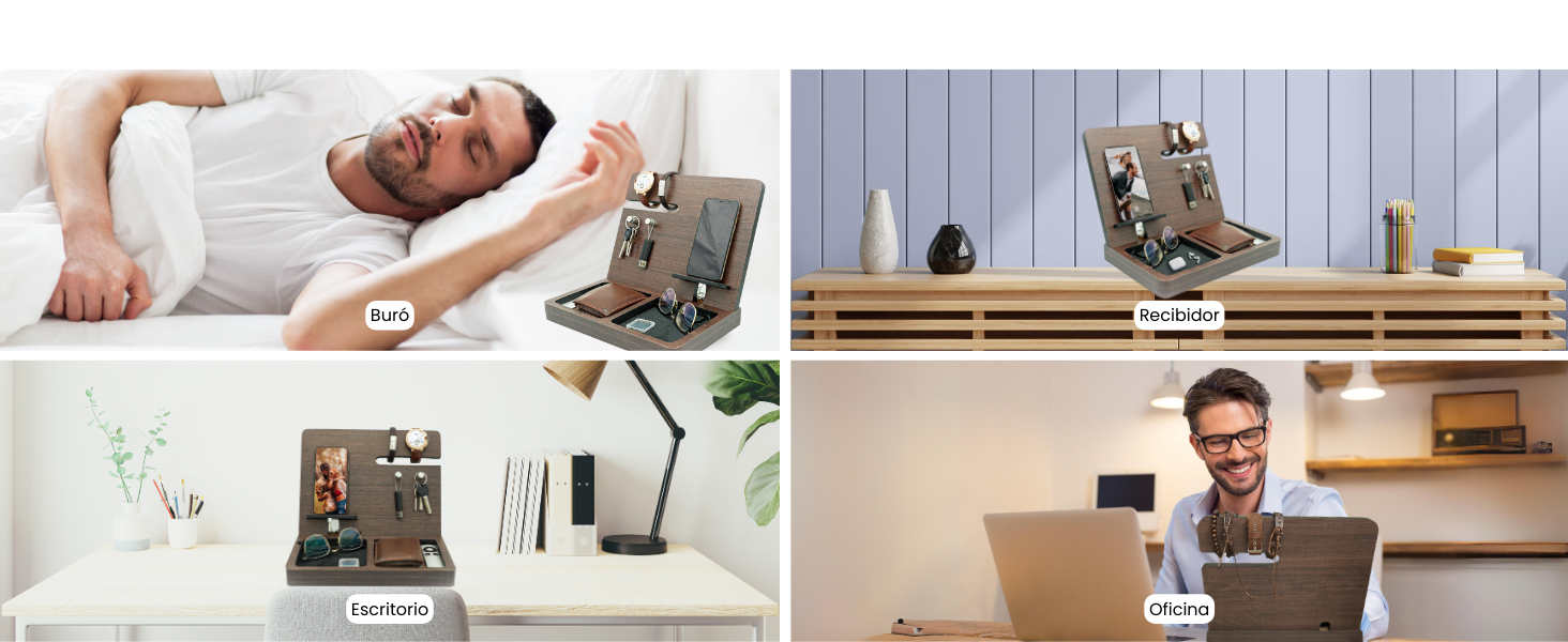Regalos para Hombre, Organizador de Escritorio, Docking Station, Accesorios para escritorio