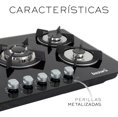 Parrilla A Gas Premium Nube 5 Quemadores Negra