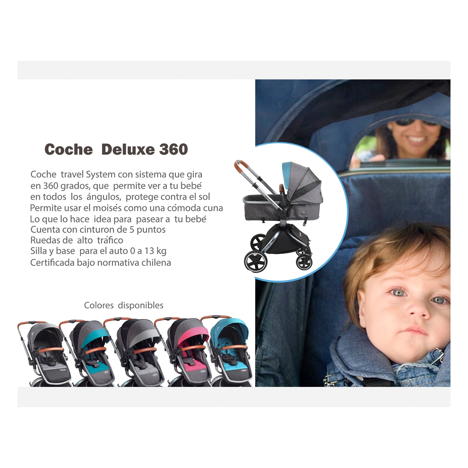 Coche Cuna Travel System Deluxe 360° Bebesit