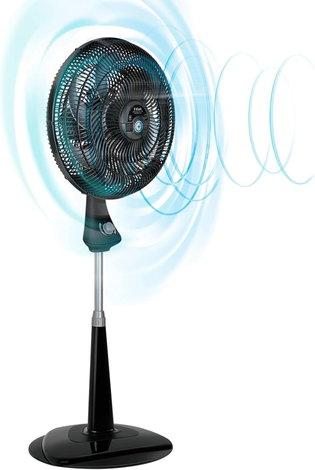 T-FAL Ventilador de pedestal T-fal Silence Force de 18" y 6 aspas con tecnología repelente. Ultra potente y silencioso, eficaz contra los mosquitos. 90 W de potencia-Mando a distancia táctil RS8 RGB/RGBW de 8 zonas
