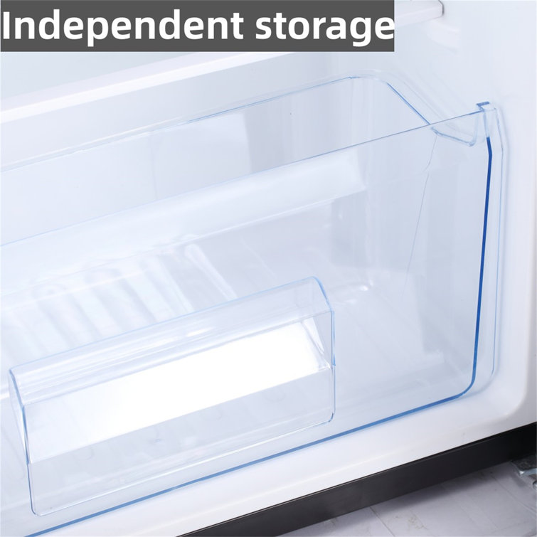 R.W.FLAME Puerta doble 3.2 Cu. Pie. Frigorífico compacto Mini frigorífico con congelador