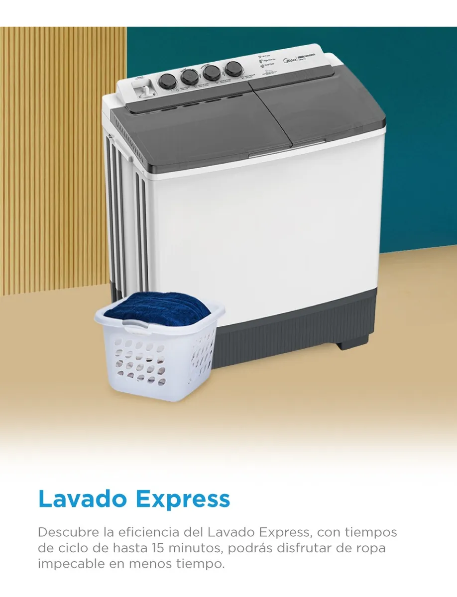 Lavadora Semiautomática Dos Tinas 19kg Twin Force Pulsator