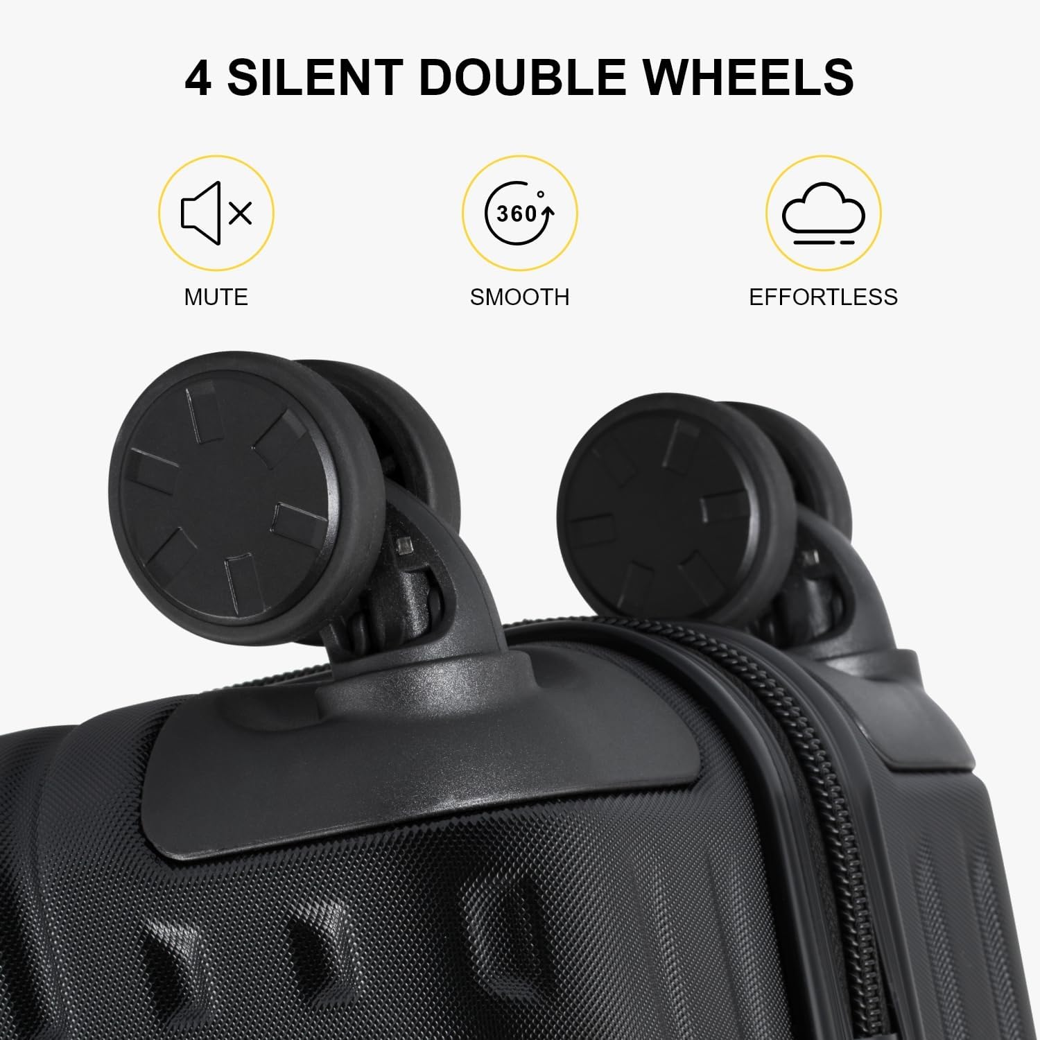 LEVEL8 Grace Maletas de Viaje, 20" Equipaje Expandible, Maletas de Mano con Bolsillo Frontal, con Ruedas Spinner y Cerradura Tsa, Gris