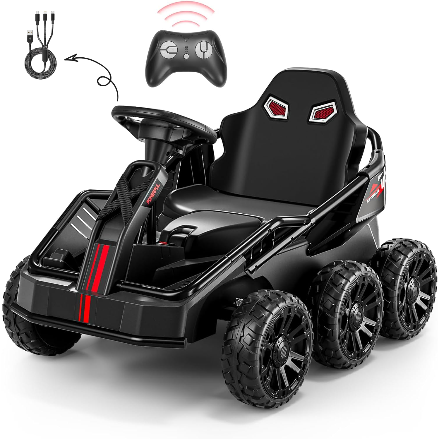 CARRO ELÉCTRICO 6X6 PARA NIÑOS