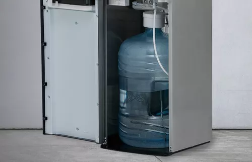 Dispensador De Agua Whirlpool Wk5915bd Enfriador Garrafon Oculto Despachador 3 Llaves Fria Caliente Templada 19l Gris Electrico 110v