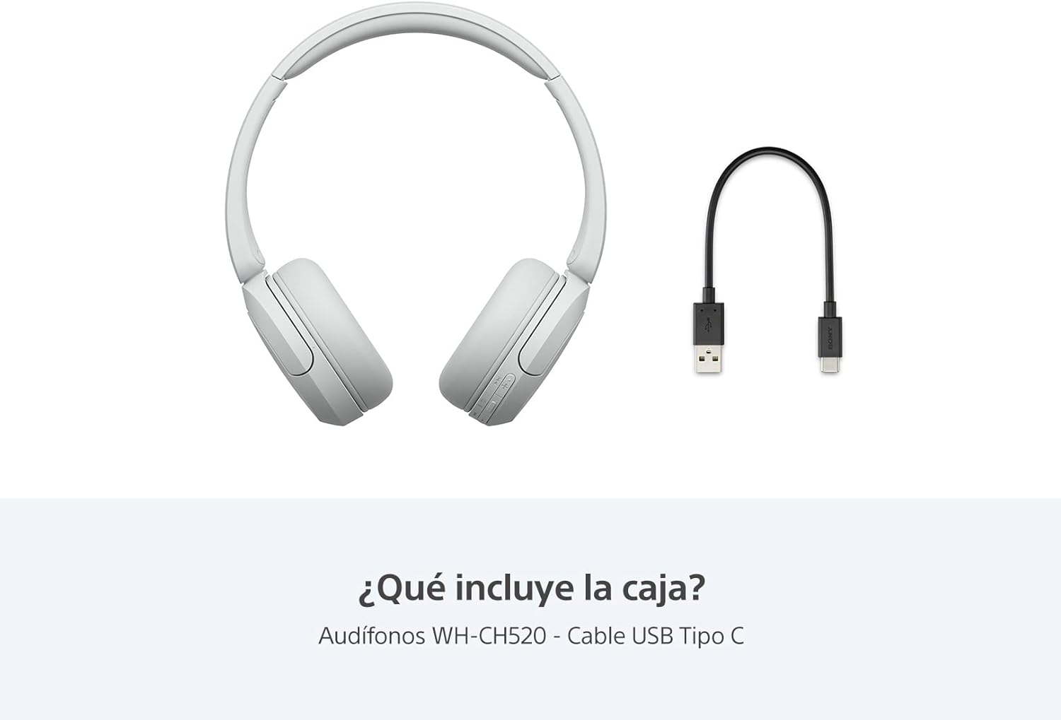 Sony Audífonos inalámbricos on-Ear WH-CH520 hasta 50 Horas de duración de batería