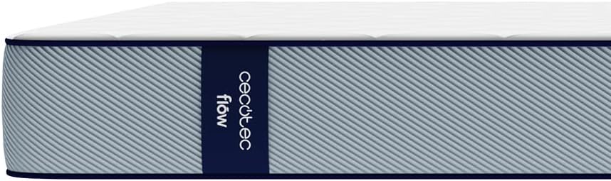 Cecotec Colchón Viscoelástico Flow PureVital 1900 Medida 90x190. Multicapa, Altura 21cm, Firmeza Alta, Núcleo FoamVital, Doble Cara Dual System para Invierno y Verano