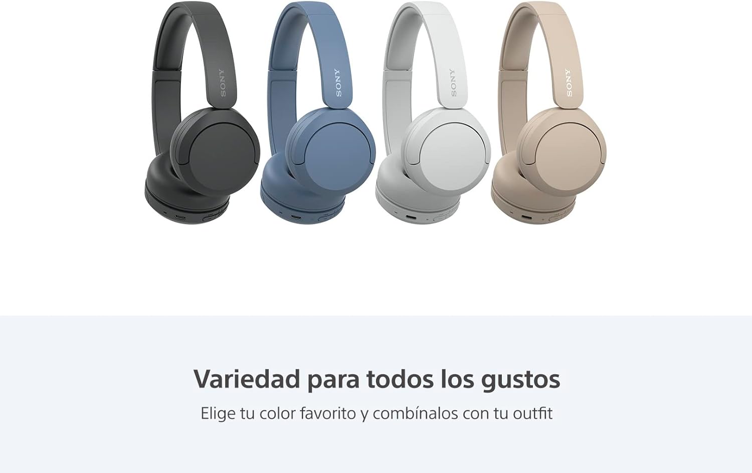 Sony Audífonos inalámbricos on-Ear WH-CH520 hasta 50 Horas de duración de batería