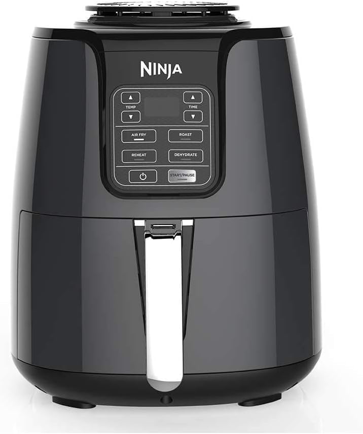 Ninja Freidora De Aire AF100, Base Programable de 1550 Watts, Frie, Asa Y Hornea Sin Aceite, 3.7L 