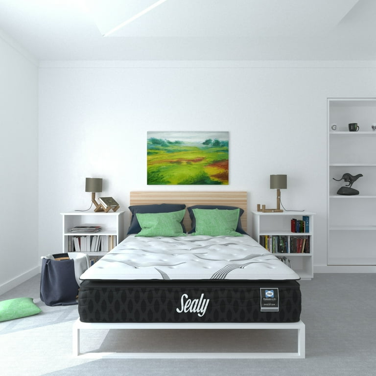 Colchón Rit Matrimonial + Box Matrimonial + Edredón + 2 Almohadas Línea Bleden + 2 fundas Sealy Ortopédico Evolution