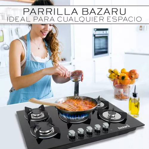 Parrilla A Gas Premium Nube 5 Quemadores Negra