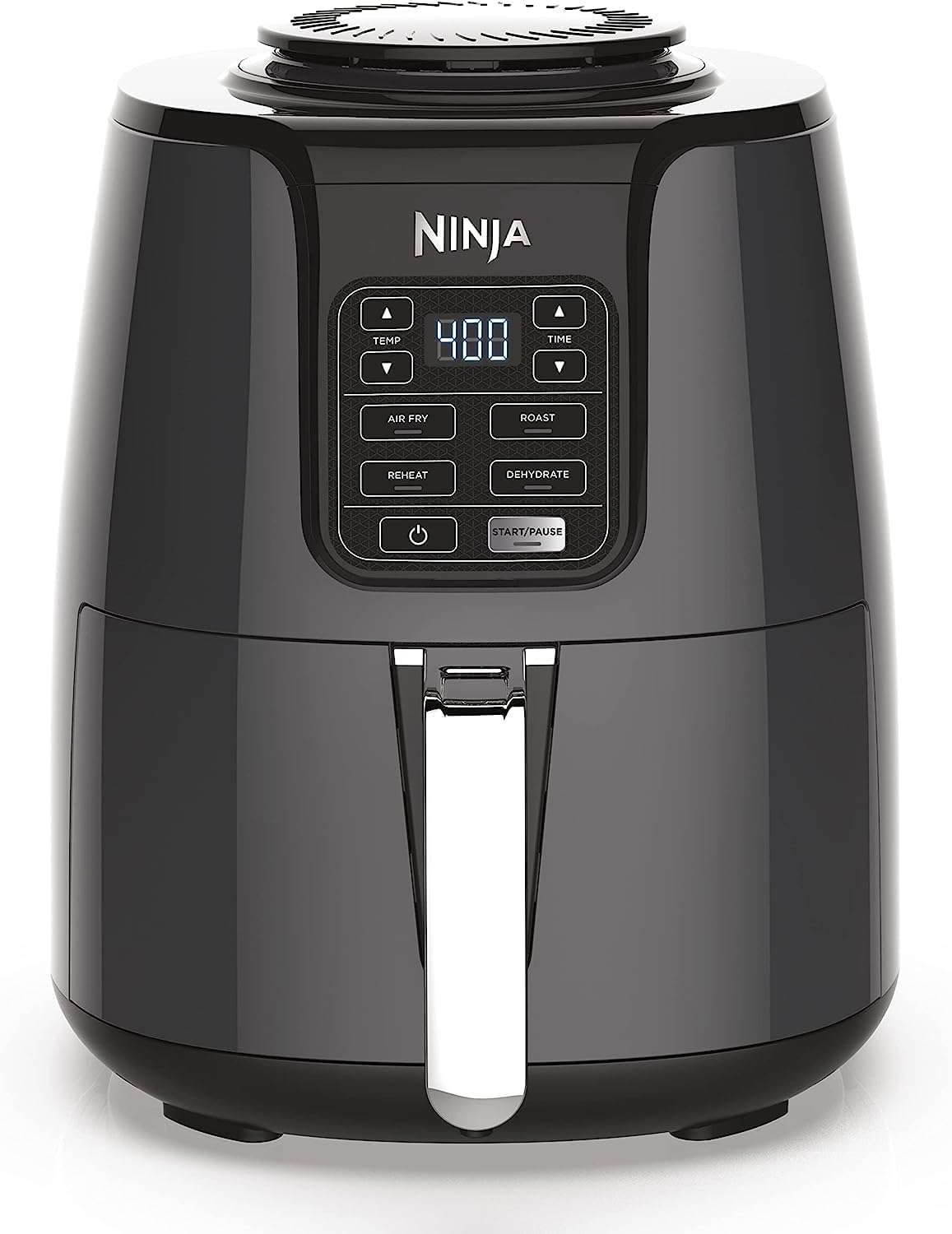 Ninja Freidora De Aire AF100, Base Programable de 1550 Watts, Frie, Asa Y Hornea Sin Aceite, 3.7L 