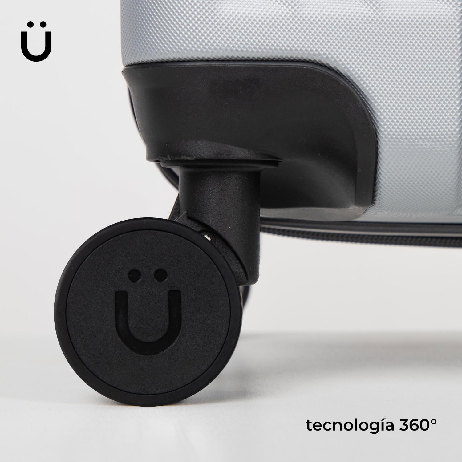 RUMBO | Juego de Maletas De Viaje Rígidas 4 Pzas – Maletas ABS Resistente Gris Plata – Ruedas Giratorias 360°