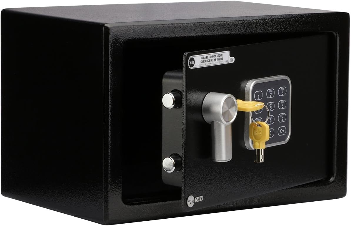 Yale Caja Fuerte de Seguridad Digital Eelectrónica Chica, 20 x 20 x 31 cm
