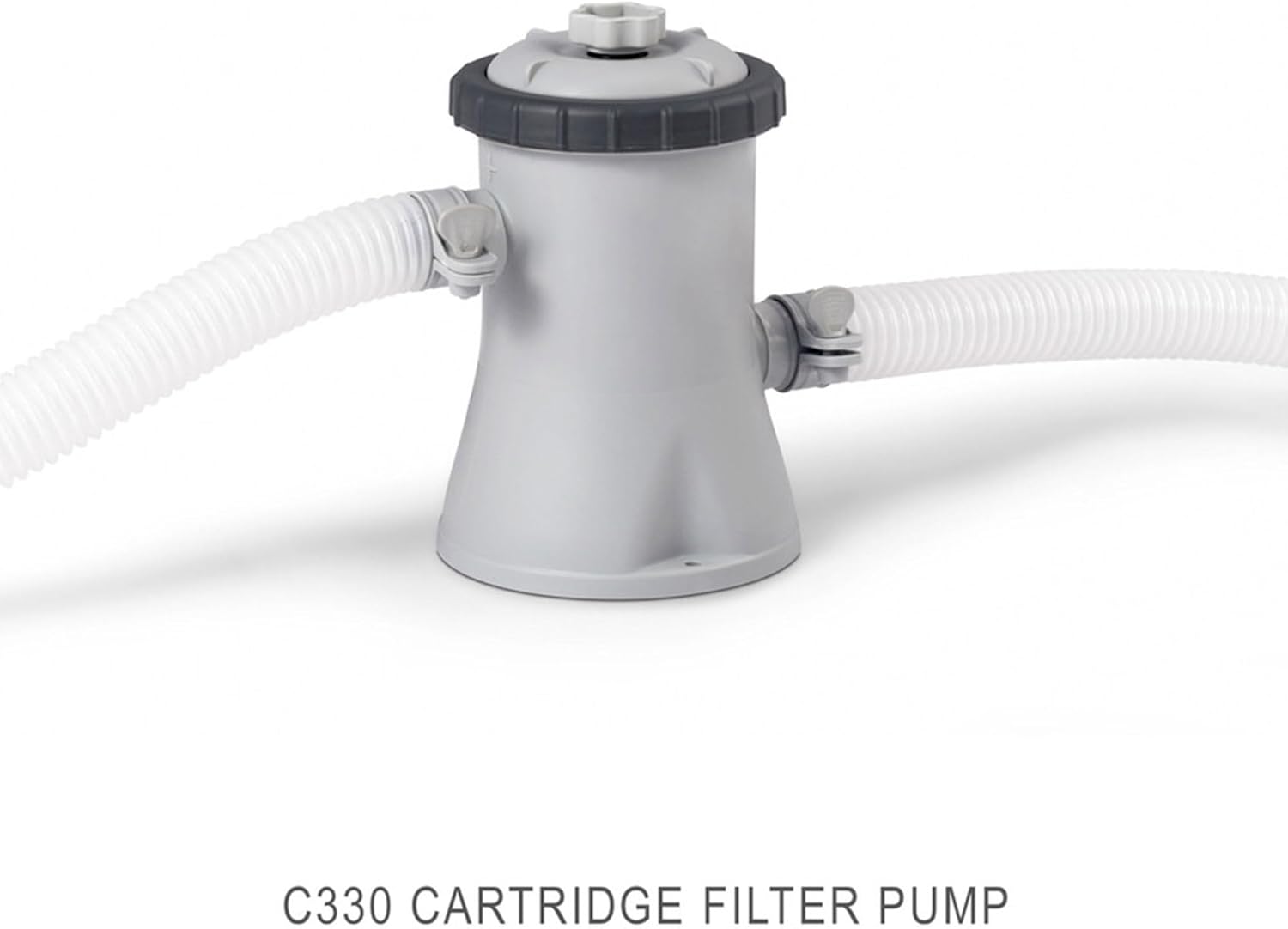 Intex 28201EH - Juego de Piscina sobre el Piso con Marco de Metal, 10 pies x 30 Pulgadas, Incluye Bomba de Filtro de Cartucho de 330 GPH, Material Resistente a Las Perforaciones, Resistente al óxido,